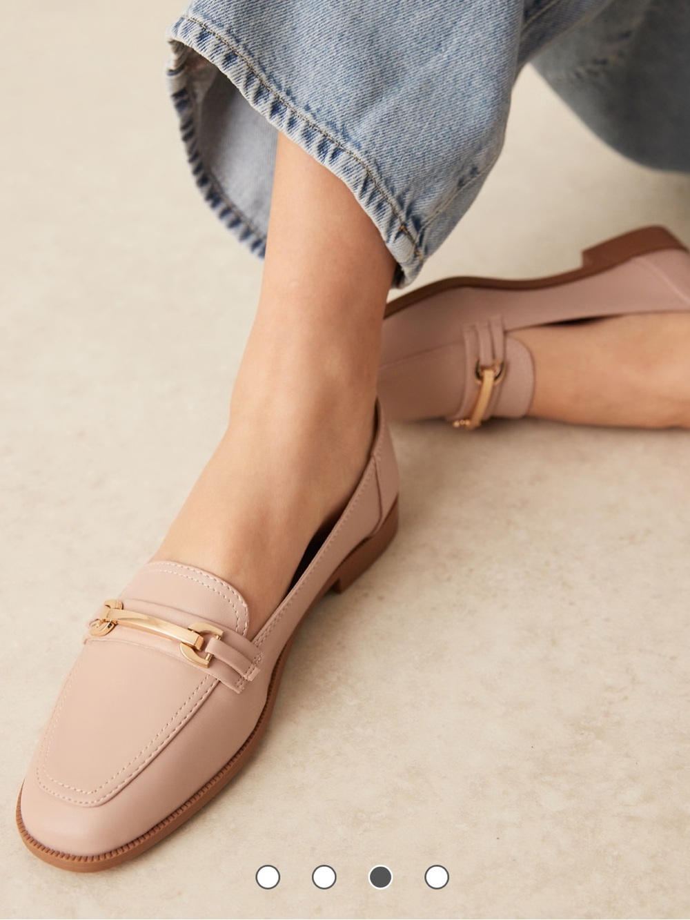 ASOS Blush Pink Loafers with Gold Bit